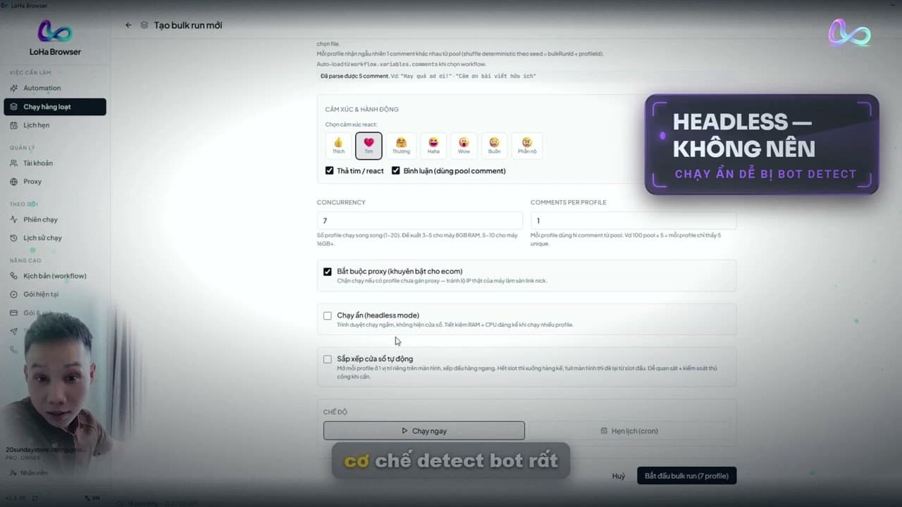 LoHa Browser — hướng dẫn thao tác chi tiết